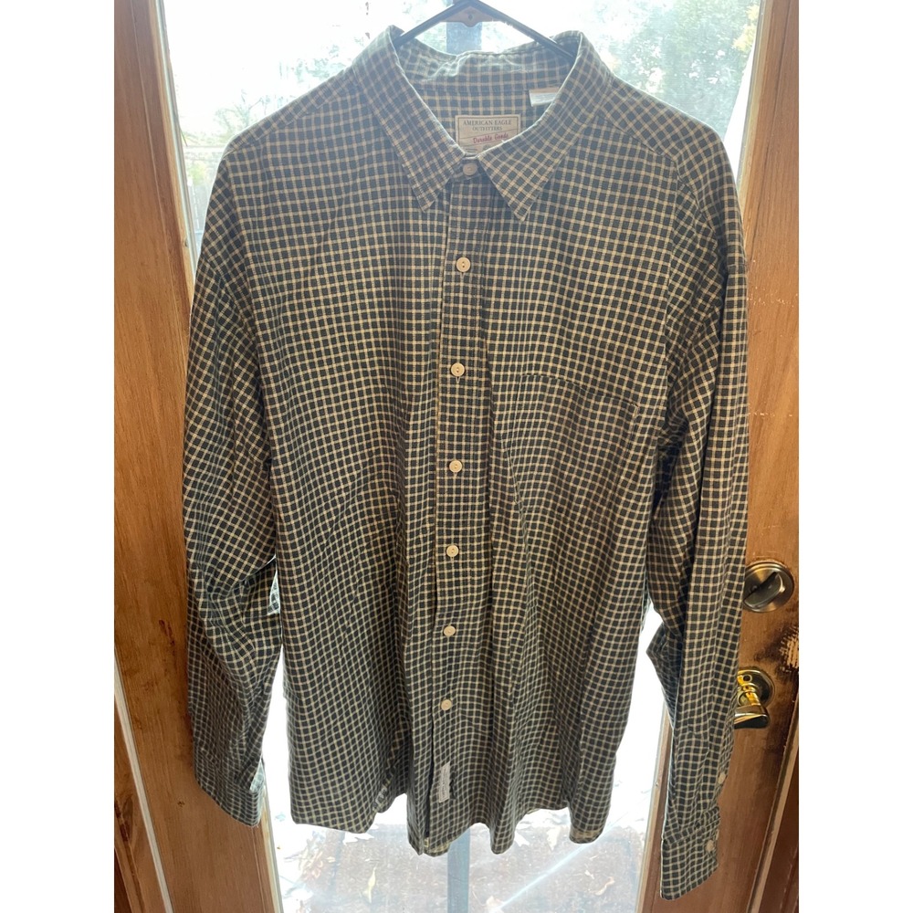 American Eagle Outfitters Men's XL Plaid Long‎ Sleeve Button Down Shirt
